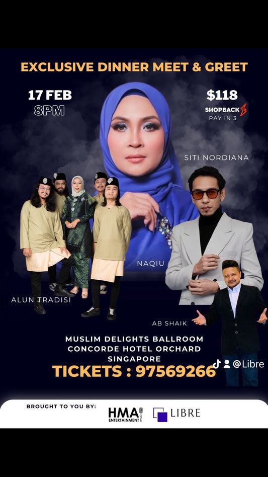 Exclusive Dinner Meet & Greet  Siti Nordiana , Naqiu & Alun Tradisi